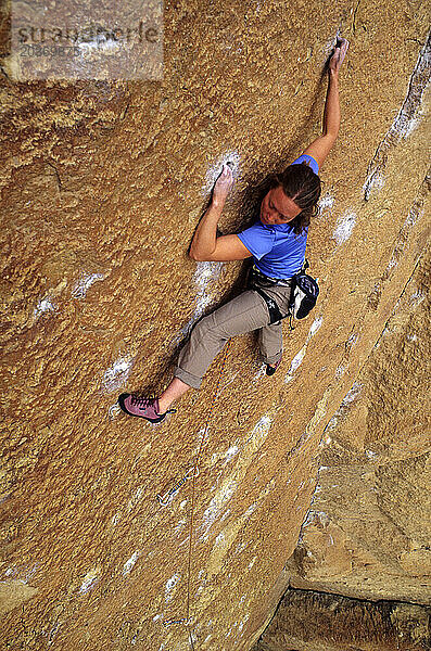 Kletterer im Smith Rock State Park  Oregon  USA