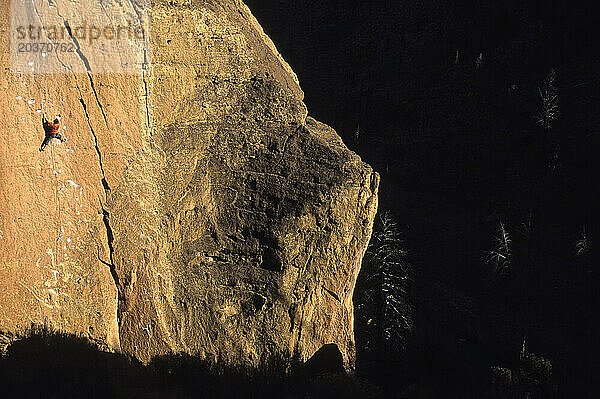 Kletterer im Smith Rock State Park  Oregon  USA