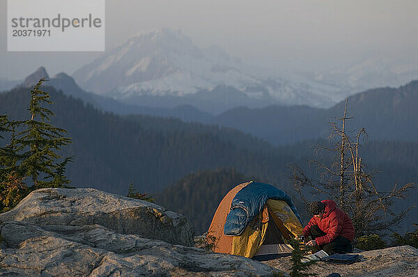 Rucksacktour auf dem Goat Mountain. Nord-Vancouver  British Columbia. Kanada