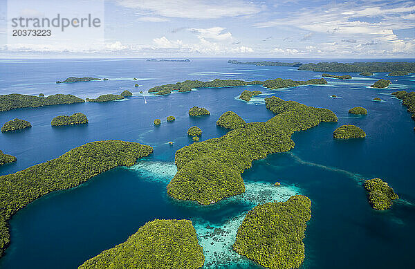 Luftaufnahme der Inseln Palau