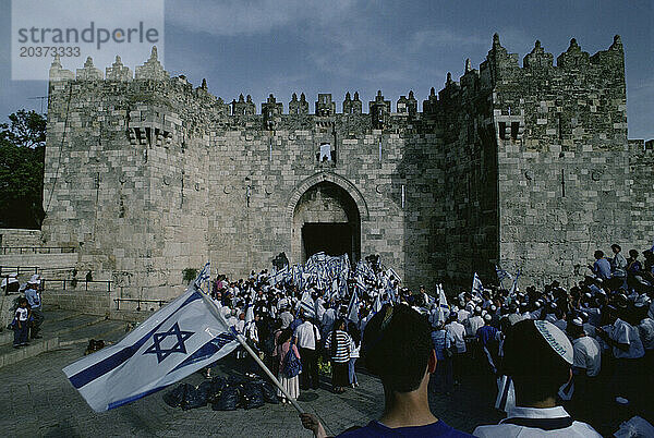 Flaggentag in Jerusalem  Israel.