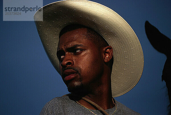 Afroamerikanischer Cowboy.