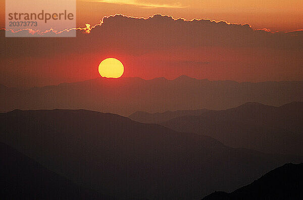 Sonnenuntergang in Kalifornien.