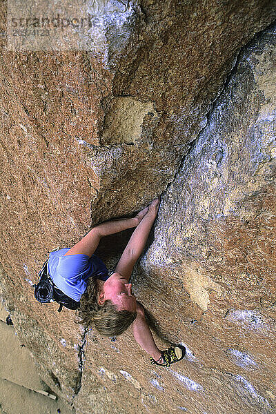 Kletterer im Smith Rock State Park  Oregon  USA