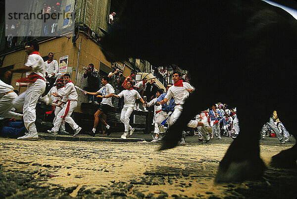 Stierlauf  San Fermin  Pamplona  ??Spanien