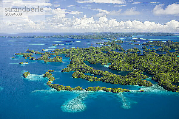 Luftaufnahme der Inseln Palau