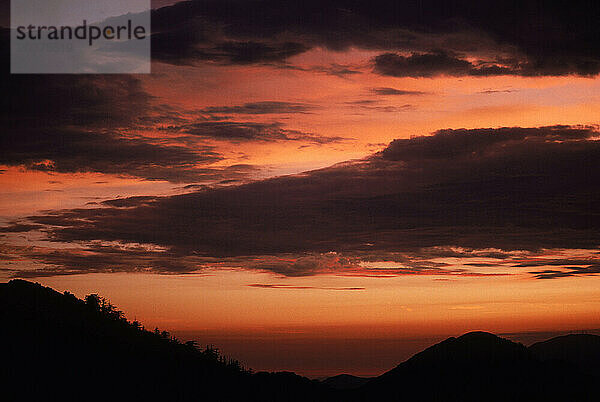 Sonnenuntergang in Kalifornien.