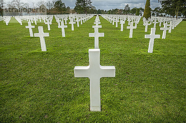 Der amerikanische Friedhof und Denkmal für die am D-Day Gefallenen. Colleville Sur Mer  Normandie  Frankreich.