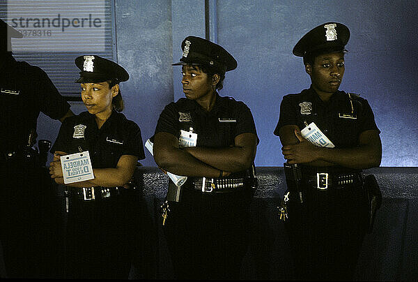 African American female police officers.