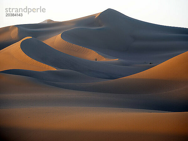 Erg Chegaga sand dunes in Sahara desert at Morocco  North Africa