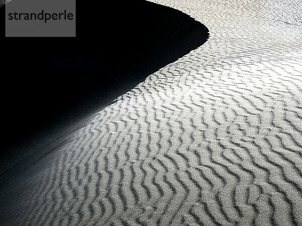 White sand dune with pattern in Sahara desert  Egypt