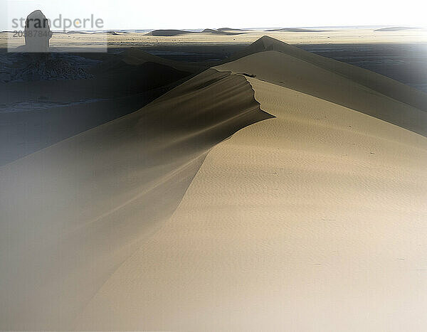 White desert with limestone rock formations at Egypt