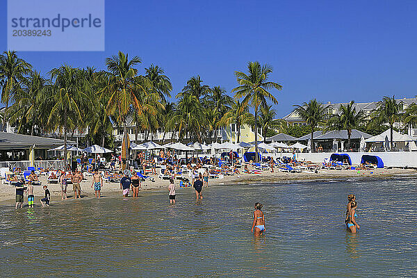 Usa  Florida. Key West. South Beach. Southernmost Beach of the Continental USA