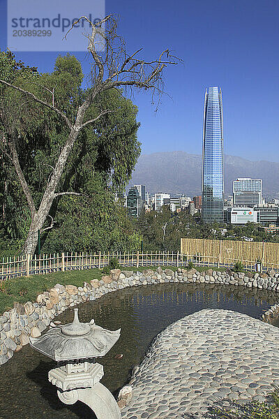 Chile  Santiago  Japanese Garden  Costanera Center  Gran Torre Santiago