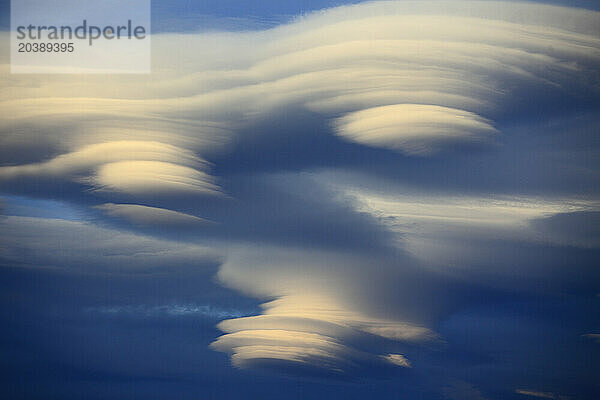 Chile  Magallanes  Torres del Paine  lenticular clouds