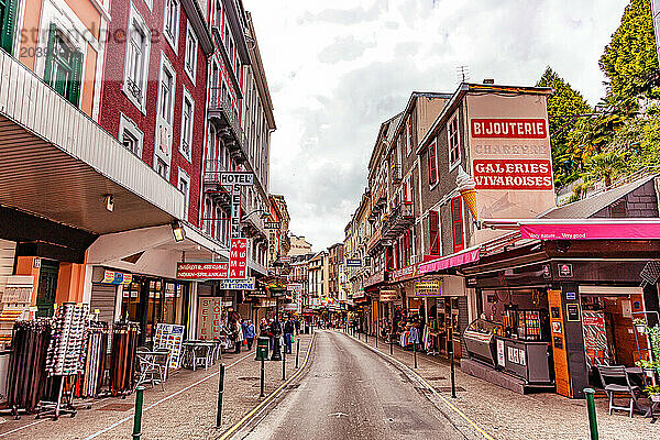 LOURDES - 15 JUIN 2019: Rue de Lourdes  France / LOURDES - 15 JUIN 2019: Street of Lourdes  France