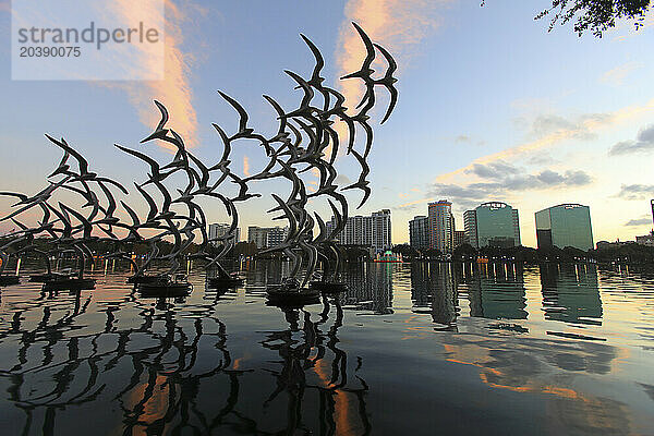 Usa  Floride  Orlando. Lake Eola Park