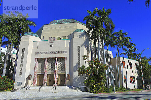 Usa  Florida  Miami. Miami South Beach. The Jewish Temple Emanuel. Temple Emanu-El