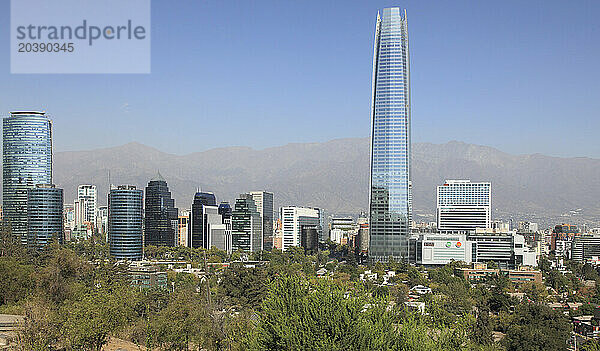 Chile  Santiago  skyline  Costanera Center  Gran Torre