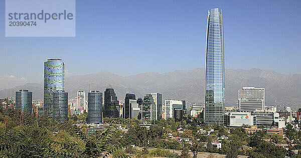 Chile  Santiago  skyline  Costanera Center  Gran Torre