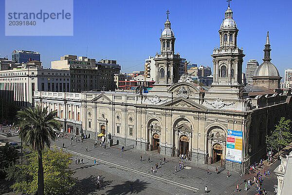 Chile  Santiago  Cathedral  Plaza de Armas