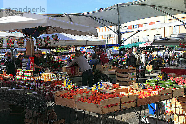 France  Occitanie  Tarn et garonne (82)  Moissac  the market