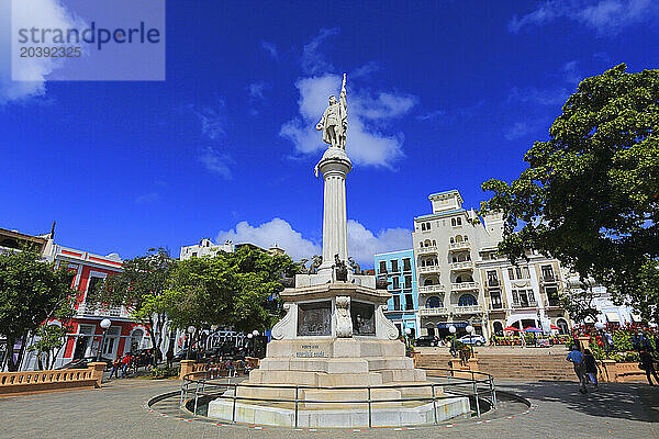 Usa  Porto Rico  San Juan. Cristobal Colon statue