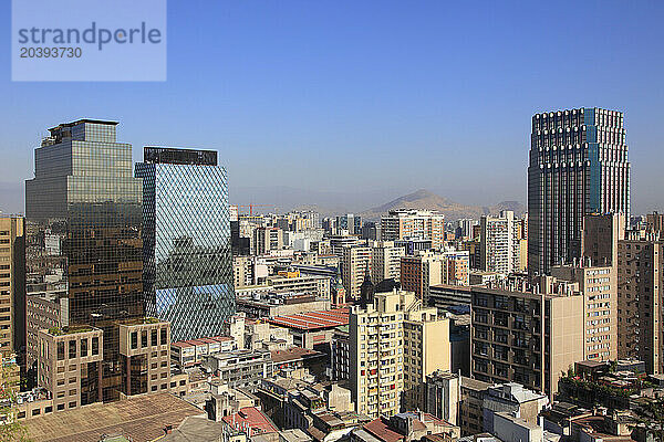 Chile  Santiago  downtown  skyline  skyscrapers  general view