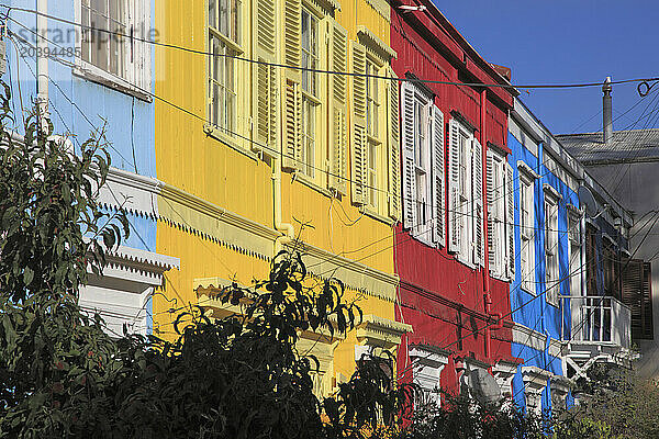 Chile  Valparaiso  Calle Pierre Loti  traditional houses