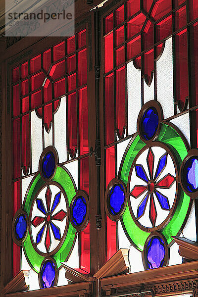 Chile  Santiago  Cathedral  interior  stained glass window