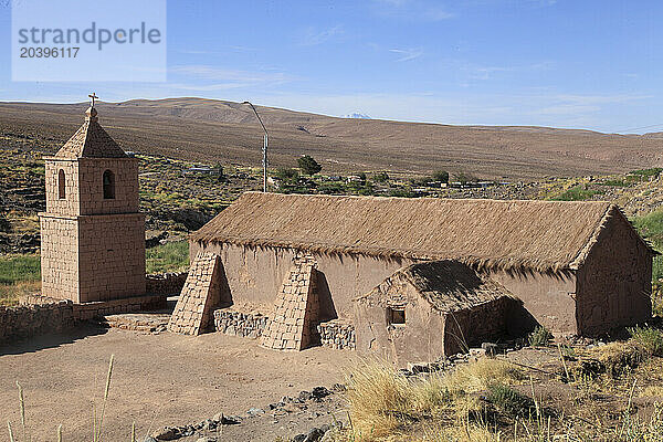 Chile  Antofagasta Region  Socaire  village  church