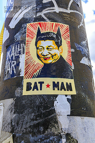 Collage of Xi Jinping as Batman