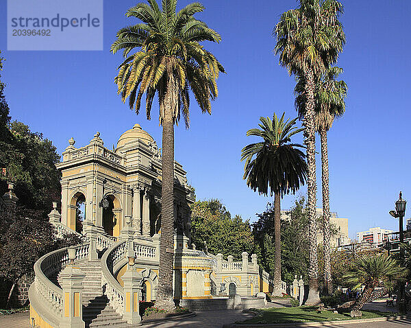 Chile  Santiago  Cerro Santa Lucia  hill  park  historic monument