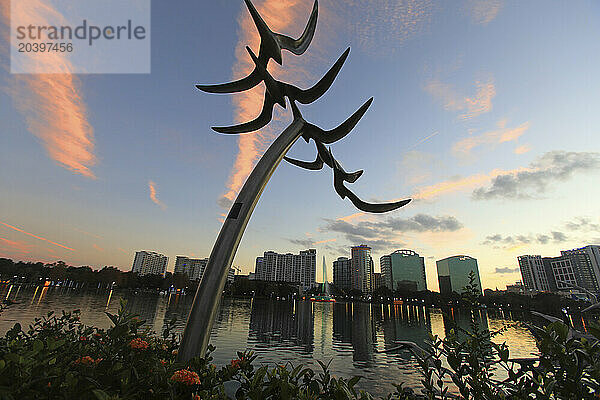 Usa  Floride  Orlando. Lake Eola Park