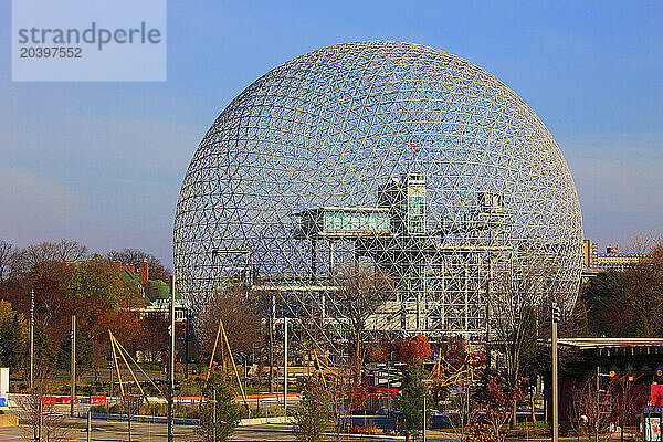 Canada  Quebec  Montreal  Ile Sainte-Hélène  Parc Jean-Drapeau  Biosphere  geodesic dome