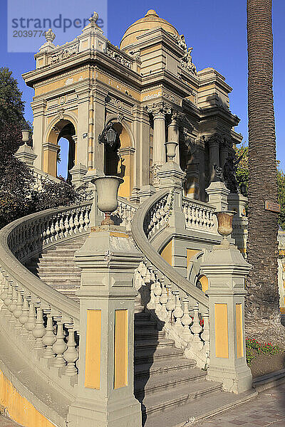 Chile  Santiago  Cerro Santa Lucia  hill  park  historic monument