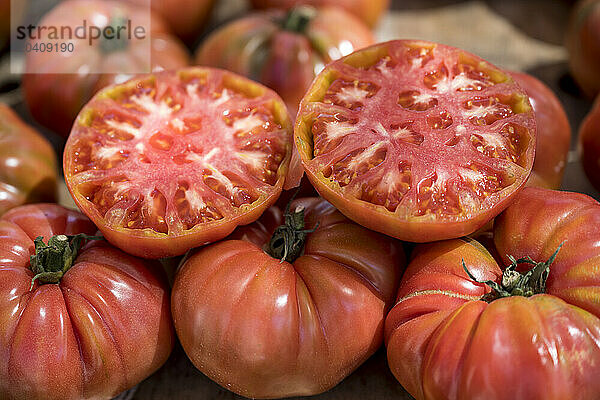 Fruits and vegetables for sale at the market  Alcudia  Balearic Islands  Spain © Dosfotos/Axiom