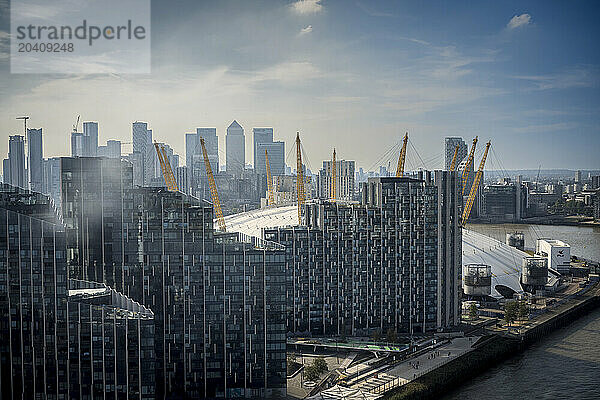 London Cable car also known as the Dangleway  Docklands  London  UK © Dosfotos/Axiom