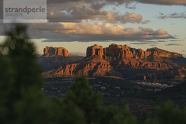 Sedona is located in the interior chaparral  semi-desert grassland  Great Basin conifer woodland biomes of northern Arizona. This is an example of the red rock that is very predominate oin the area. Many hiking trails are in the area to take in these amazing sights. This is the most iconic area known as Cathedral Rock.