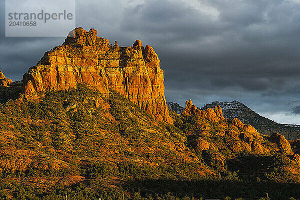 Sedona is located in the interior chaparral  semi-desert grassland  Great Basin conifer woodland biomes of northern Arizona. This is an example of the red rock that is very predominate oin the area. Many hiking trails are in the area to take in these amazing sights.