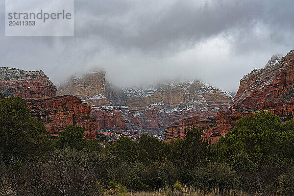 Sedona is located in the interior chaparral  semi-desert grassland  Great Basin conifer woodland biomes of northern Arizona. This is an example of the red rock that is very predominate in the area. Many hiking trails are in the area to take in these amazing sights.