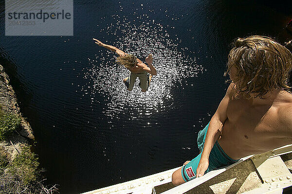 Guys bridge jump  Wilderness  South Africa.