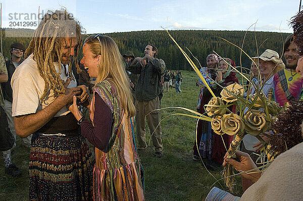 Rainbow Family gathering  Steamboat Springs  Colorado.