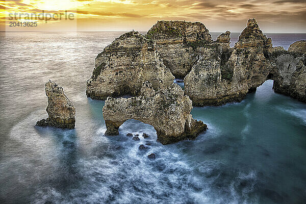 view to Ponta da Piedade  Algarve  Portugal  Europe