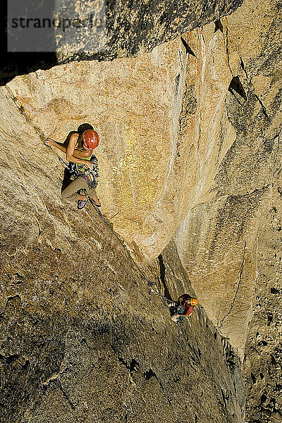 Alpine climbers on granite mountains in Washington State