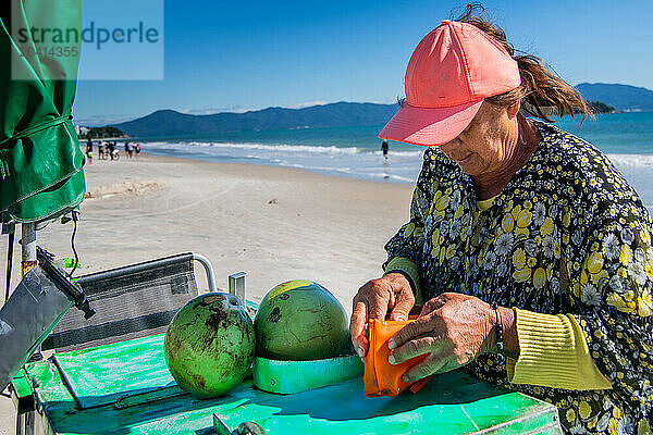 COCONUT Water Vendor on the Beach