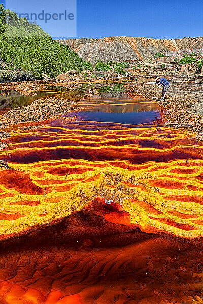 Rio Tinto  Tinto River  Rio Tinto mines  Huelva province  Andalusia  Spain