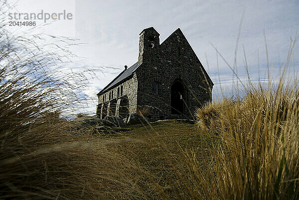 The Church of the Good Shepherd along the shores of Lake Tekapo  New Zealand.