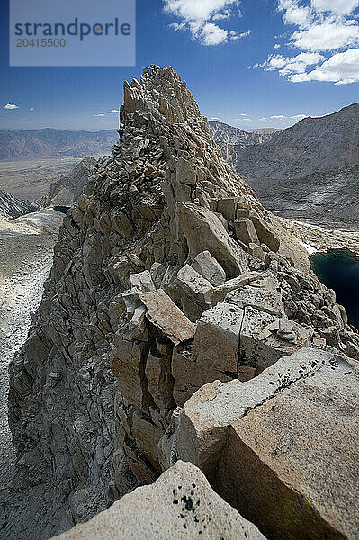 Looking across a ridge line of jumbled granite  Southern Sierra Nevada CA.