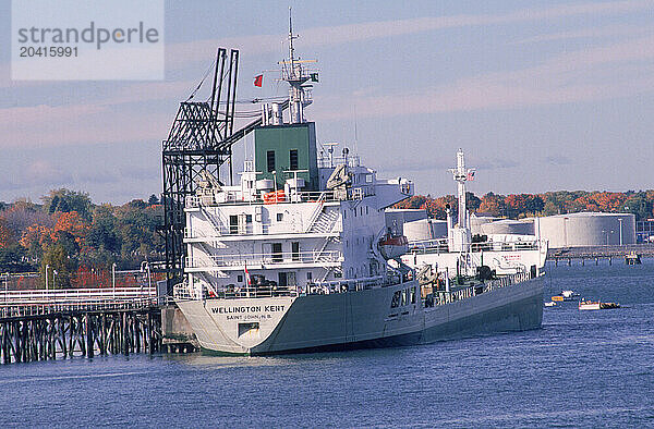 tanker at unloading platform